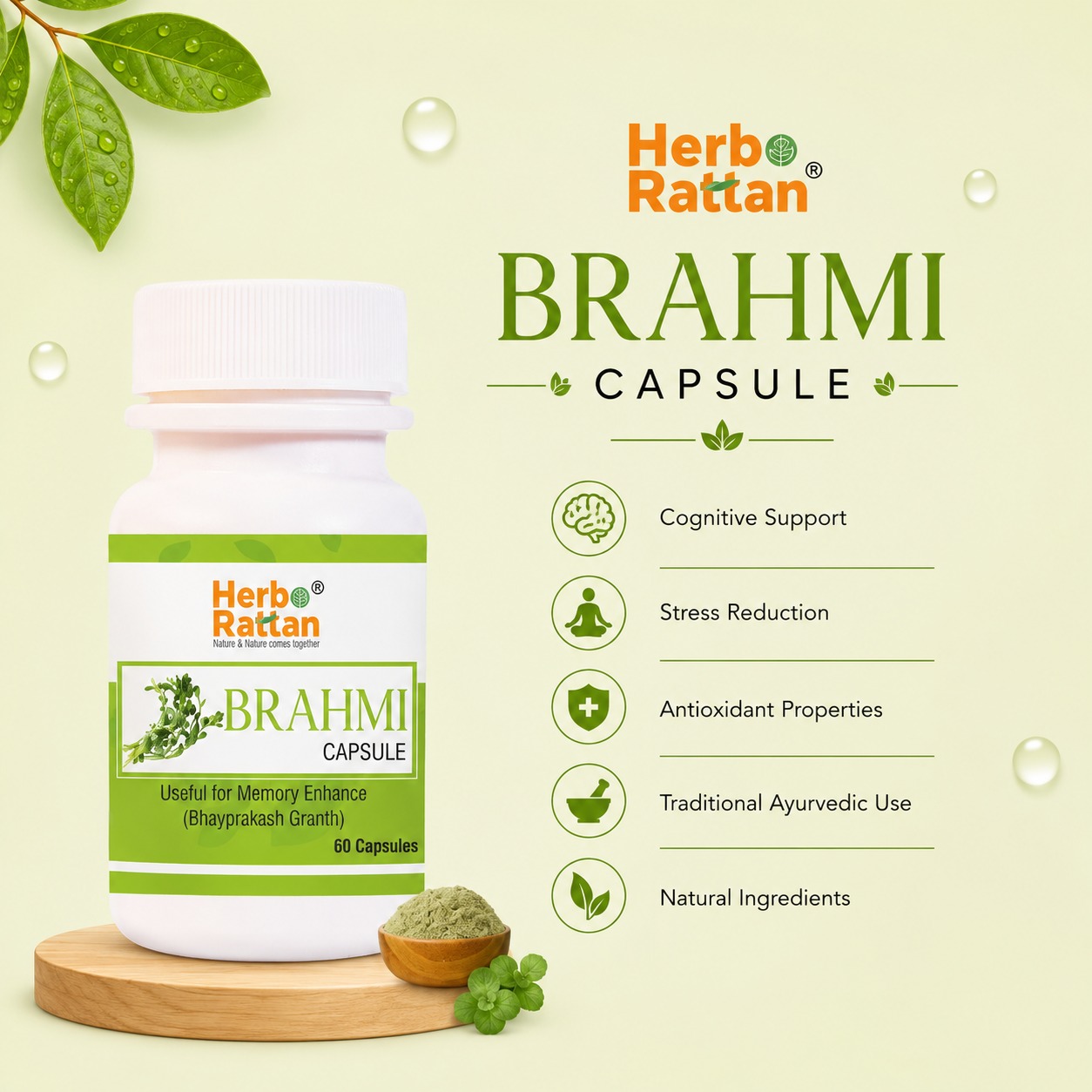 Herbo Rattan Brahmi Capsule