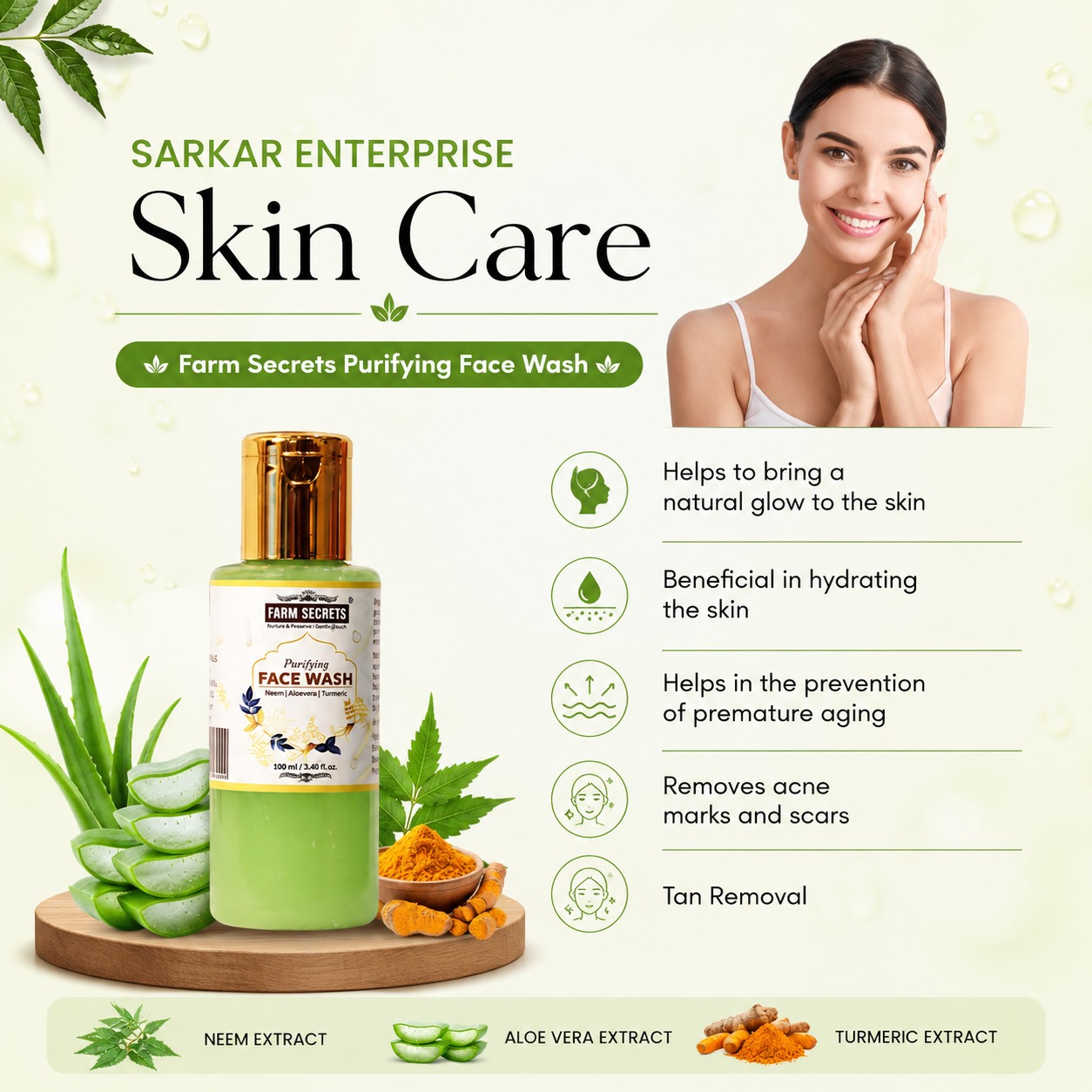 Farm Secrets Purifying Face Wash